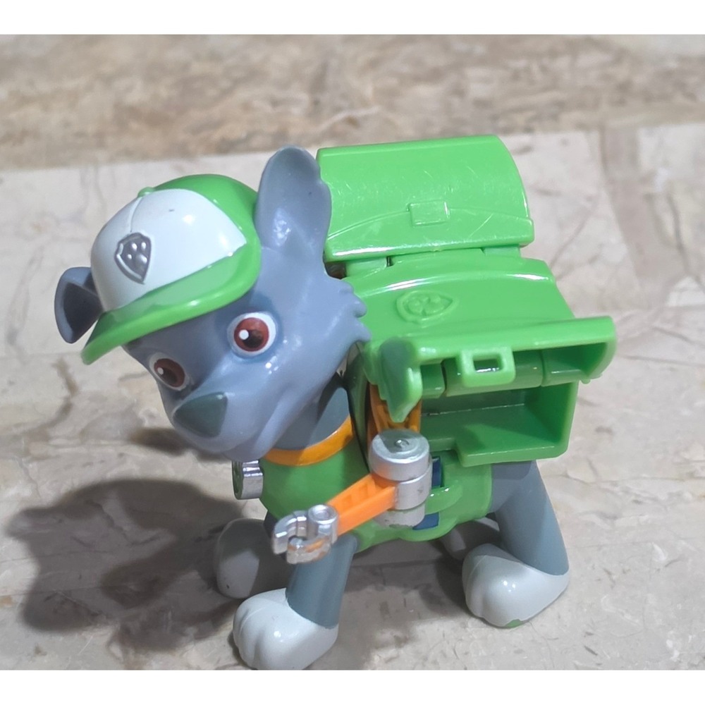 Paw Patrol Rocky Action Pack Pup Figure Green Recycling Dog Spin Master 60323AV